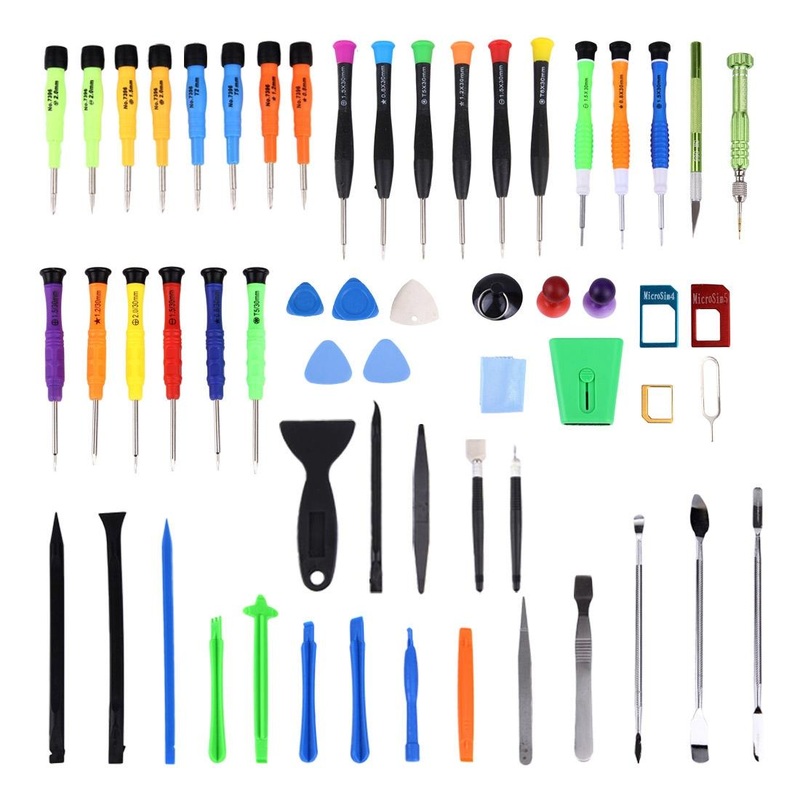 60-Piece Mobile Phone Repair Tool Kit With Sim Card Adapter Set PRL-6078PTE