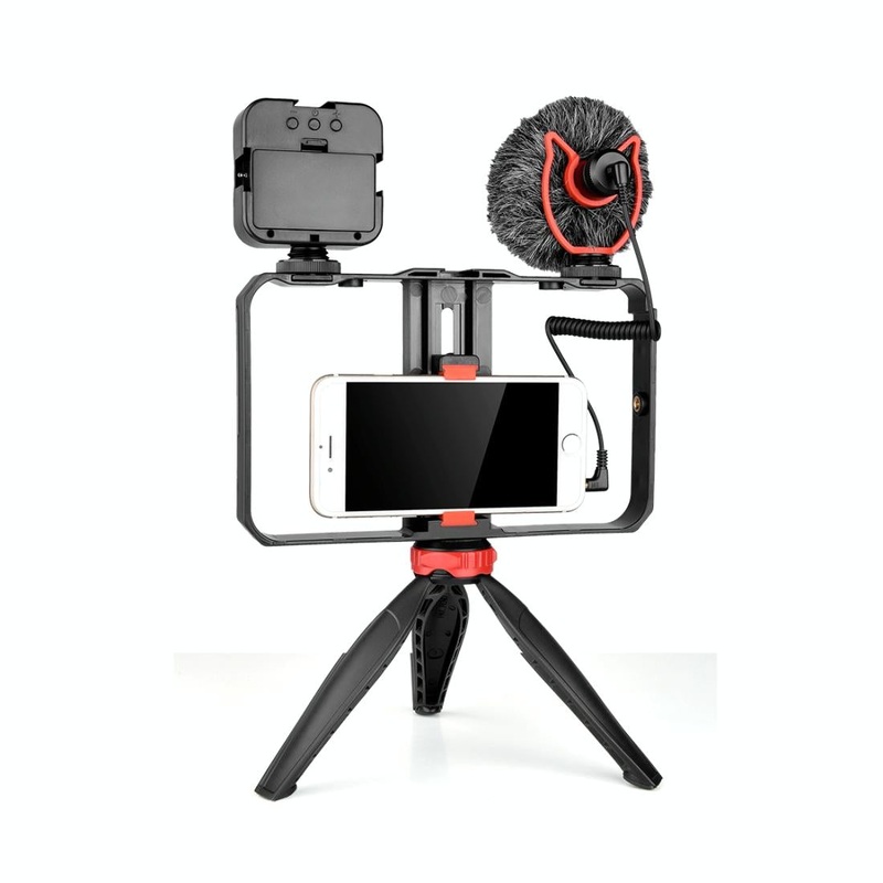 Vlogging Video Rig With Led Light Mic & Tripod PRL-6111ACD