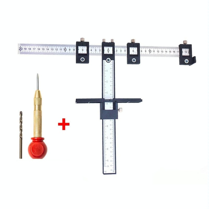 Woodworking Punch Locator For Cabinet Doors – Black Handle Set PRL-6051442060DBT