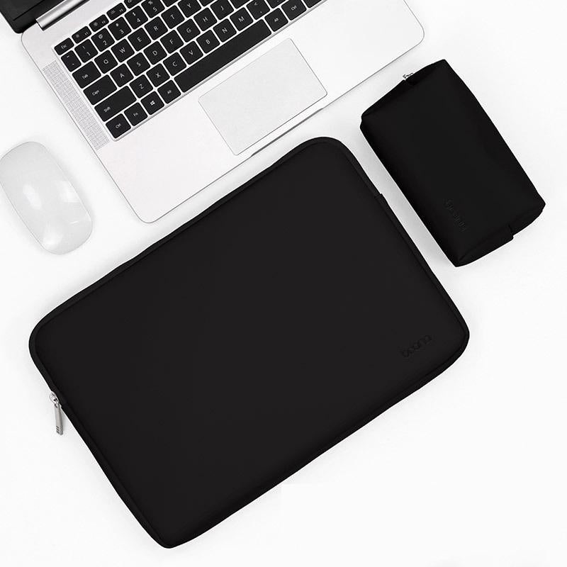 13 / 13.3 / 14 Inch Power Laptop Bag In Midnight Black Pu Leather PRL-6431475950DBT