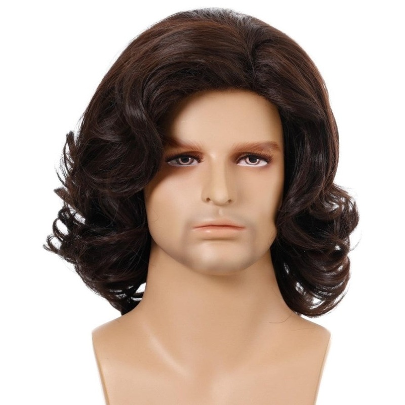 Curly Men Wig With Side Bangs – Short Length PRL-65783650DBT