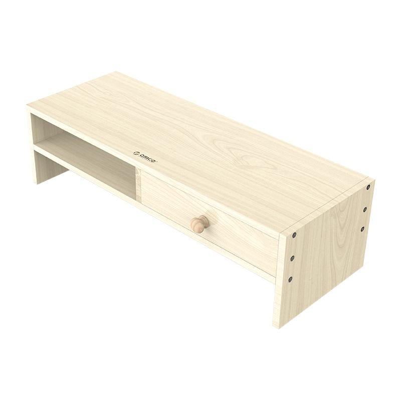 Wood Grain Monitor Stand With Drawer – 2 Layers PRL-6580CP