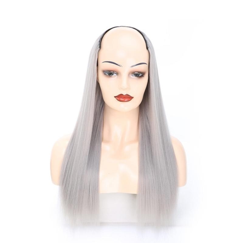 14 Long U-Shaped Half Wig For Straight Hair In Grandma Gray – Us 0906 PRL-4199407550DBT