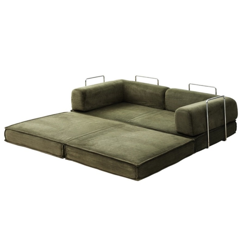 Artiss Convertible Folding Sofa Bed Green SBED-E-FLD03-2S-GN-AB