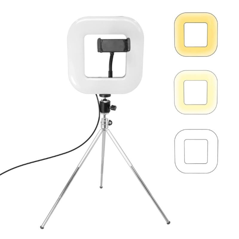 Dimmable Square Led Light With Tripod And Phone Holder PRL-427400AYS