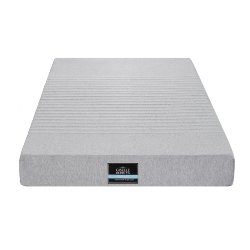 Giselle Bedding Cool Gel Memory Foam Mattress Charcoal 7-Zone Washable Bamboo Cover 15cm King Single FOAM-C-MFM-NOBLE-H015-KS