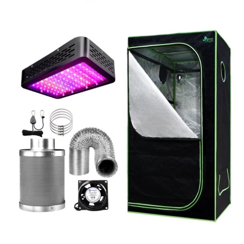 Green Fingers Grow Tent Light 80x80x160CM 1000W LED 4 Vent Fan,Green Fingers Grow Tent Light GT-TLK-80X80X160-1000-4IN