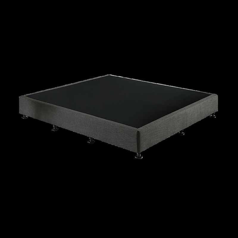 Palermo King Ensemble Bed Base Platinum Graphite Linen Fabric V63-823241