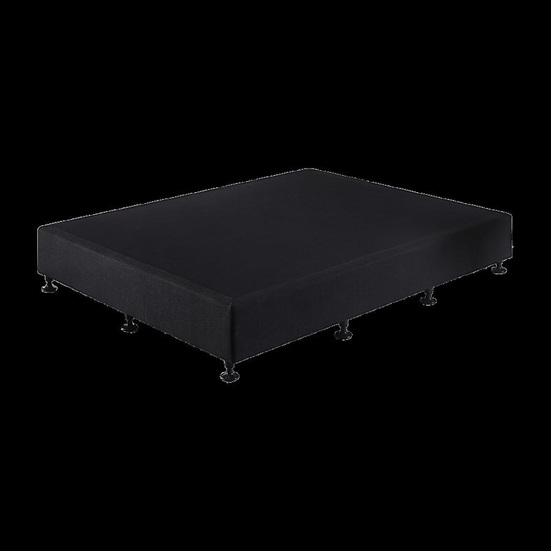 Palermo Queen Ensemble Bed Base Midnight Black Linen Fabric V63-823181