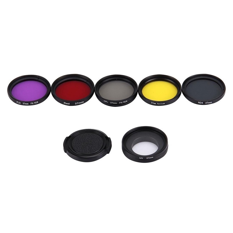 37Mm Lens Filter Set For Gopro Hero4 / 3 / 3+ With Cpl Uv Nd4 Fld Filters And Protective Cap PRL-4660ACD