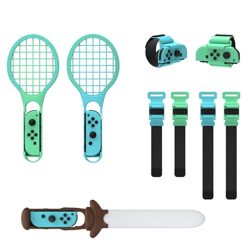 7-In-1 Sports Set For Nintendo Switch Lightsaber Leg Strap Tennis Racket Wrist Strap PRL-47262060DBT