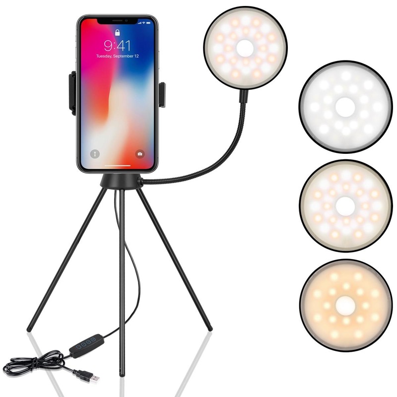 Dimmable Led Ring Lamp With Phone Tripod Stand PRL-4589100AYS