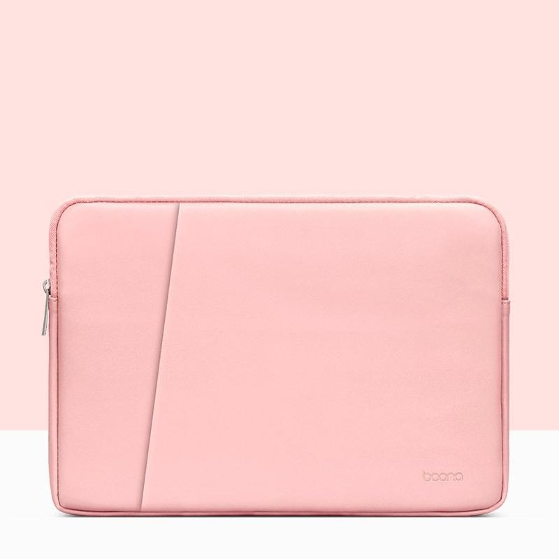 Double-Layer Leather Laptop Bag – Pink – Fits 13 / 13.3 / 14 Inch PRL-4531475950DBT