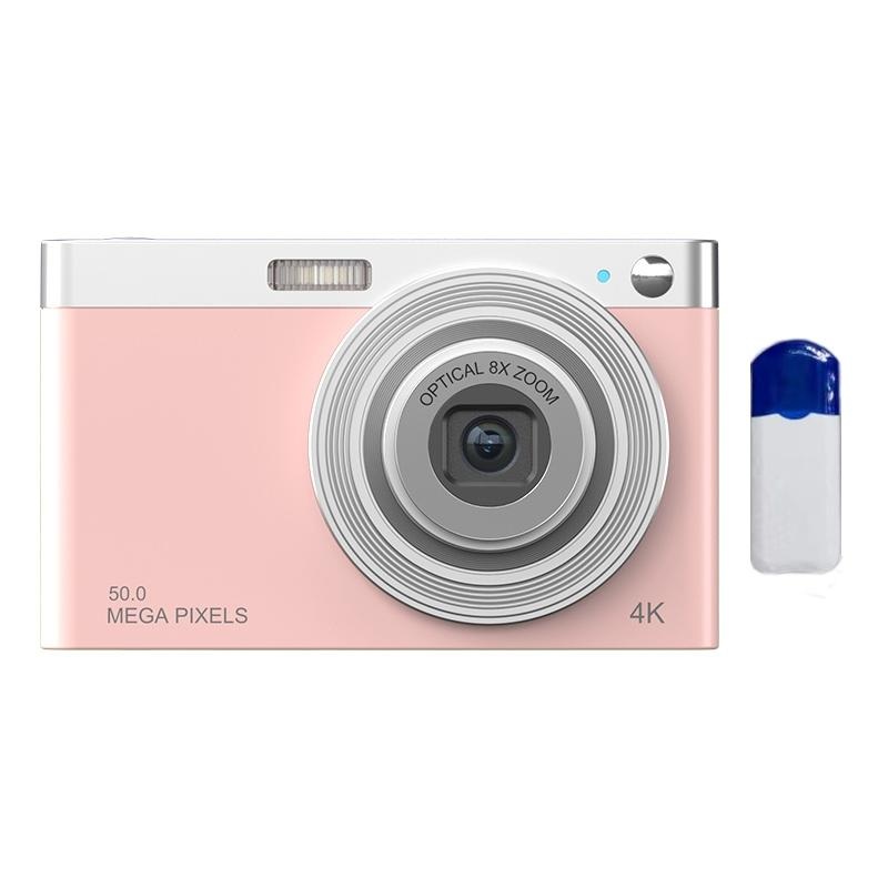 4K 8X Optical Zoom Telescopic Lens Digital Camera – Includes Card Reader & Wiper – Pink PRL-5020023060DBT