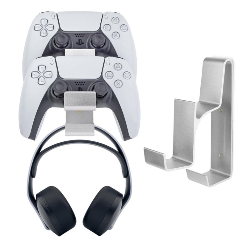 Wall Mounted Hanger For Ps5 / Ps4 – Gamepad & Headphone Combo PRL-49702750DBT
