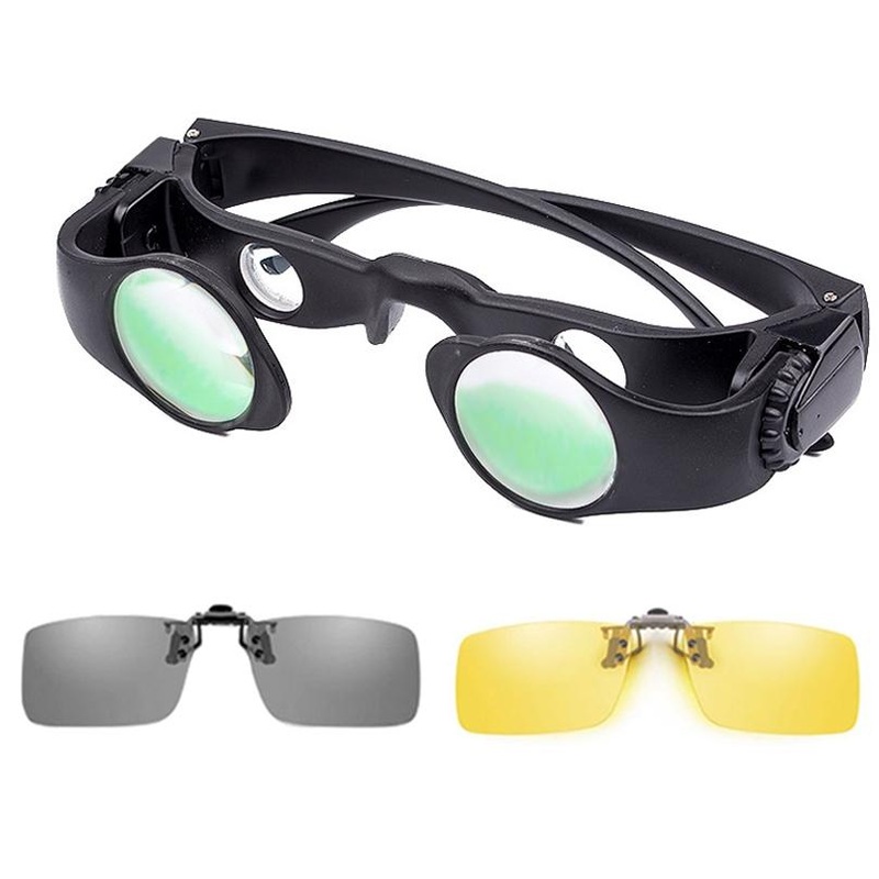 Zoomable Fishing Binoculars – Gray / Yellow Clip – 8X Magnification PRL-5015422060DBT