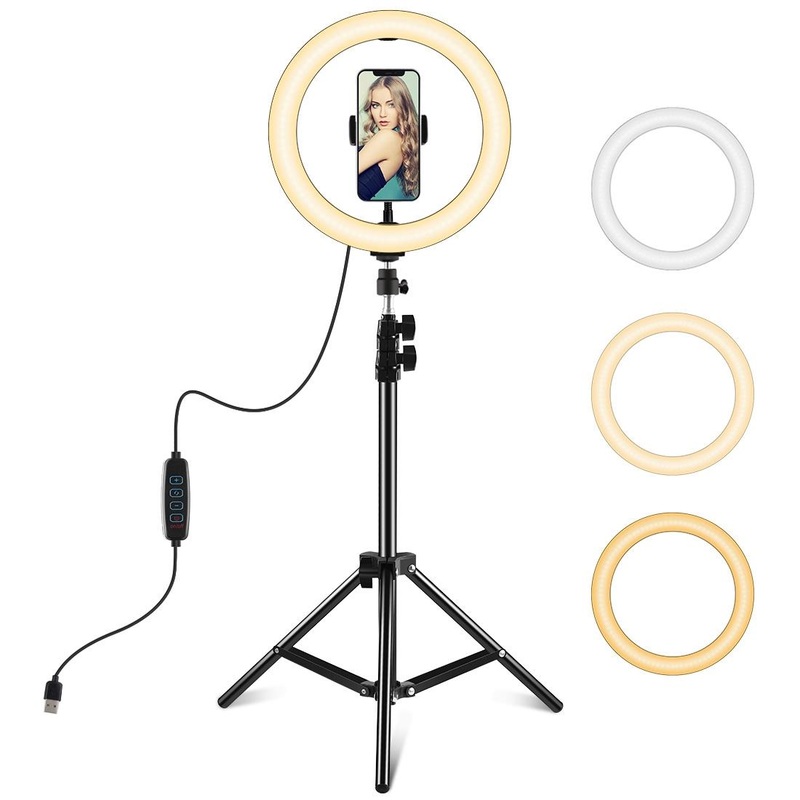 10.2 Led Ring Light With 1.1M Tripod For Vlogging And Live Streaming PRL-5303TKP