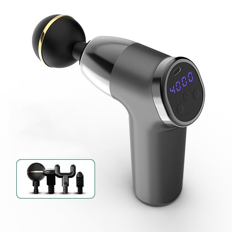 20-Speed Electric Shock Muscle Massage Gun With Lcd – Gray PRL-3116719450DBT