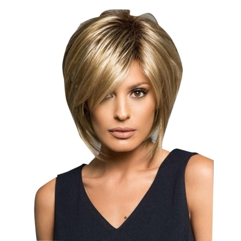 Women Short Curly Silk Wig – Light Gold PRL-3083053060DBT