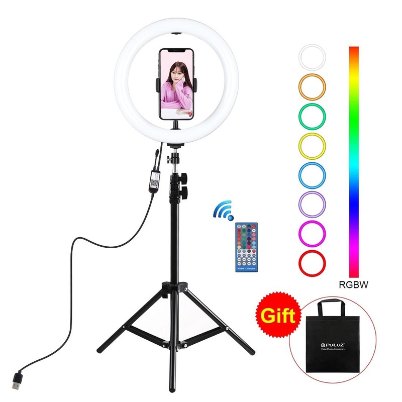 10.2 Rgbw Led Ring Light Kit With 1.1M Tripod Remote Ball Head And Phone Clamp PRL-3403TKP