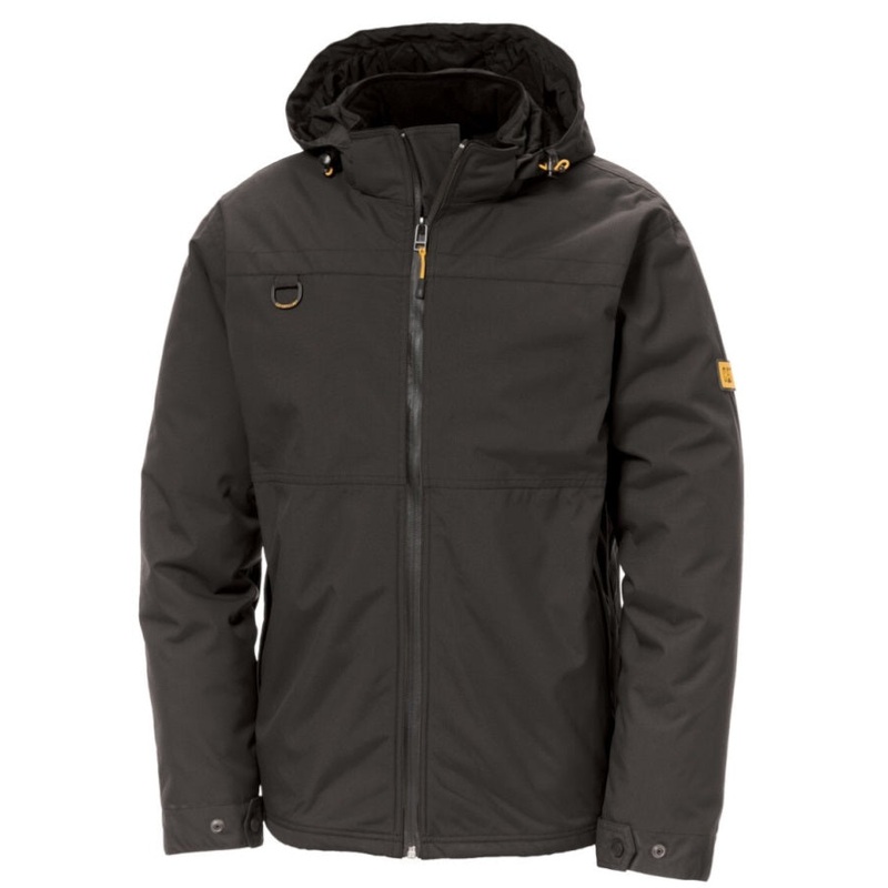 Caterpillar Mens Waterproof Zip Jacket w Hood Chinook CAT Winter Ski in Black – 3XL V563-1310017-016_BLK-3XL