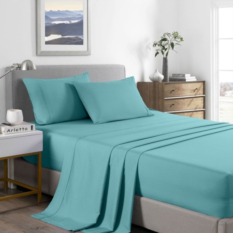 Royal Comfort Bamboo Cooling 2000TC Sheet Set – Double-Aqua ABM-205626