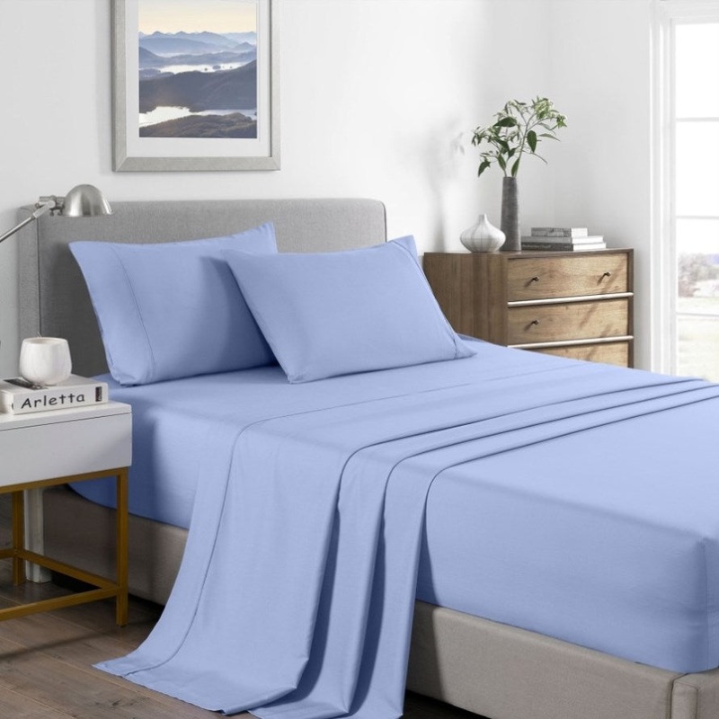 Royal Comfort Bamboo Cooling 2000TC Sheet Set – Double-Light Blue ABM-205629