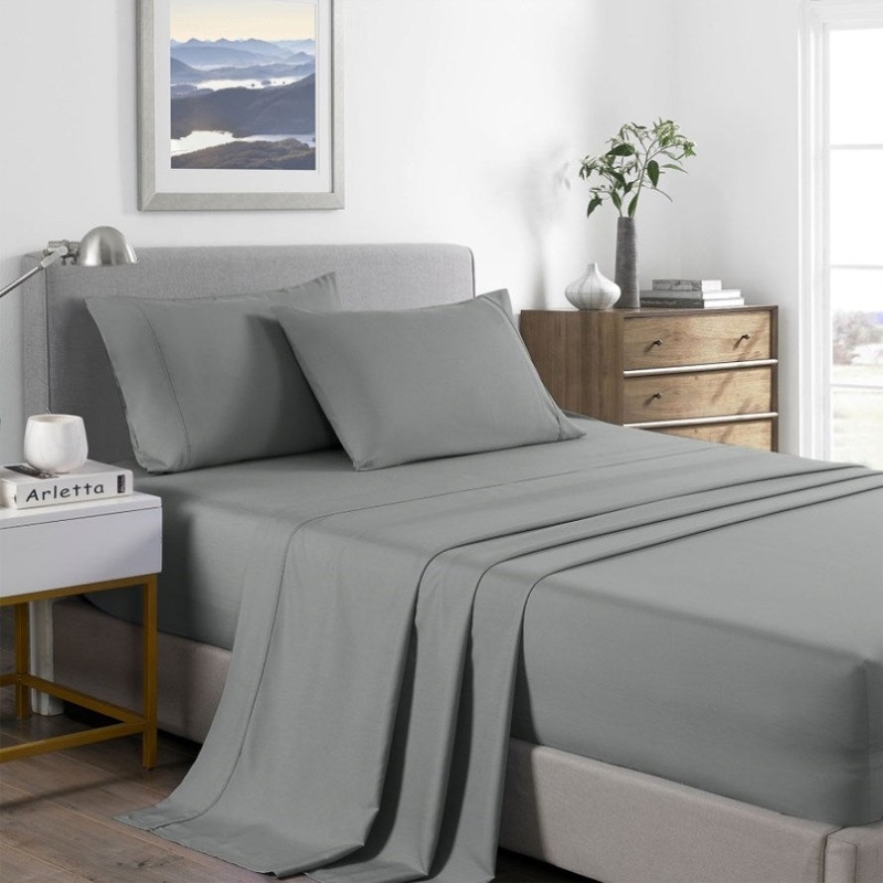 Royal Comfort Bamboo Cooling 2000TC Sheet Set King – Mid Grey ABM-10002309