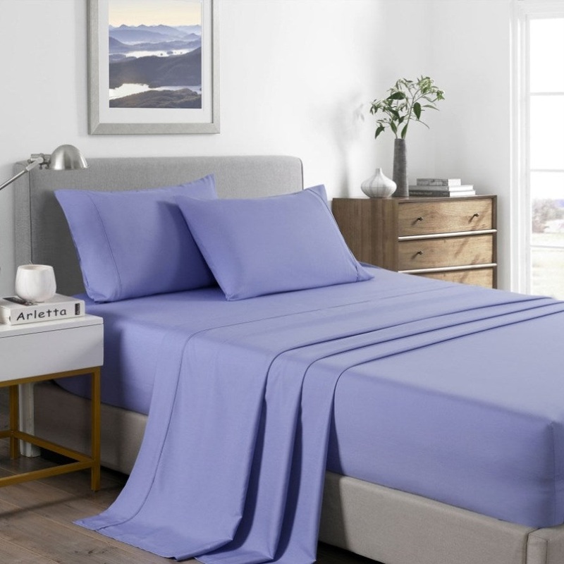 Royal Comfort Bamboo Cooling 2000TC Sheet Set – King Single-Mid Blue ABM-205667