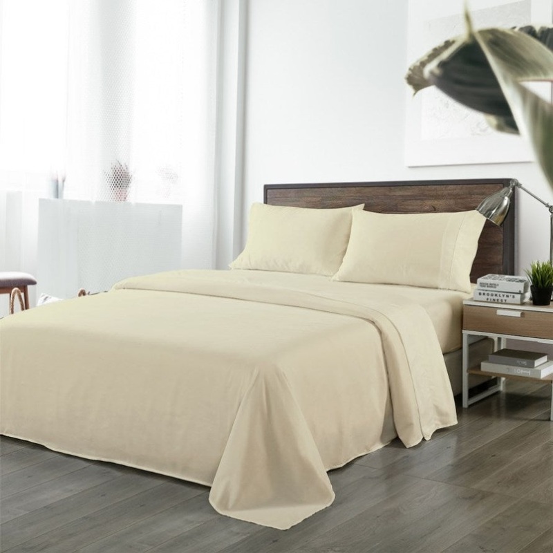 Royal Comfort Blended Bamboo Sheet Set Dark Ivory – Double ABM-201993