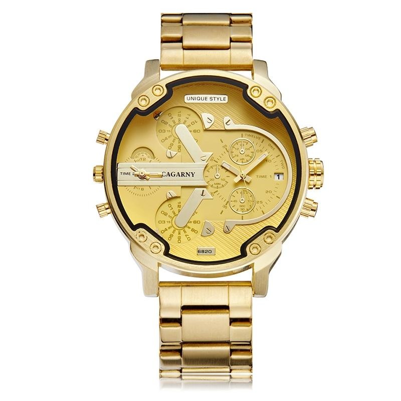 Waterproof Gold Steel Band Quartz Watch – Fashion Life PRL-3230AW
