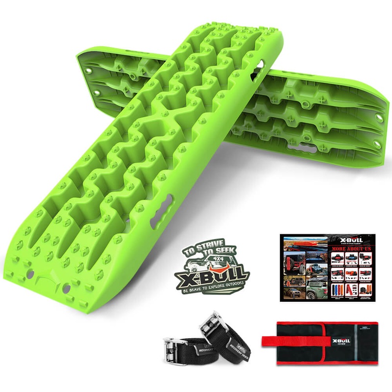 X-BULL Recovery tracks kit Boards Sand Mud Trucks 6pcs strap mounting 4×4 Sand Snow Car green GEN3.0 V211-AU-RT017
