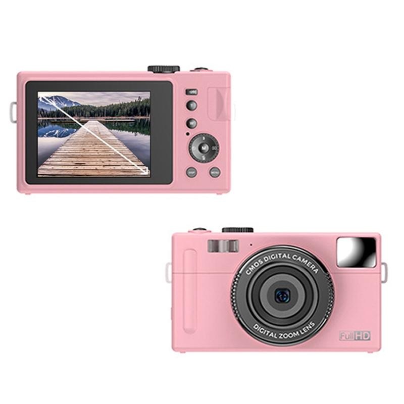 3.0 Hd Children’S Digital Camera With 48Mp & 3 Screen – Pink + Card Reader PRL-4072592060DBT