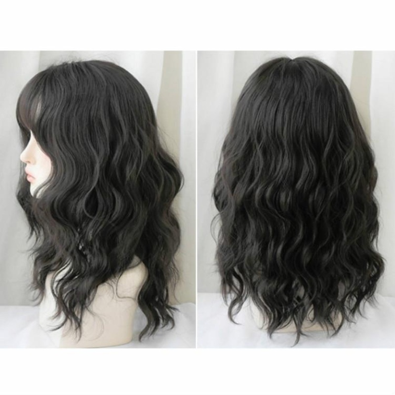 54Cm Natural Fluffy Wool Wig With Bangs PRL-4068472020DBT