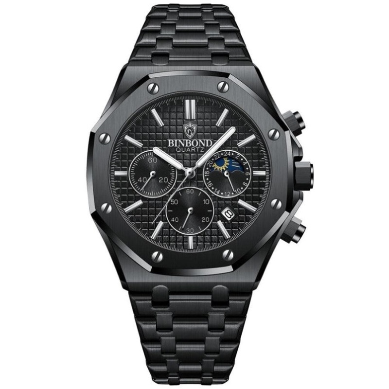 Waterproof Multifunctional Business Watch – Luminous Quartz PRL-4073233060DBT