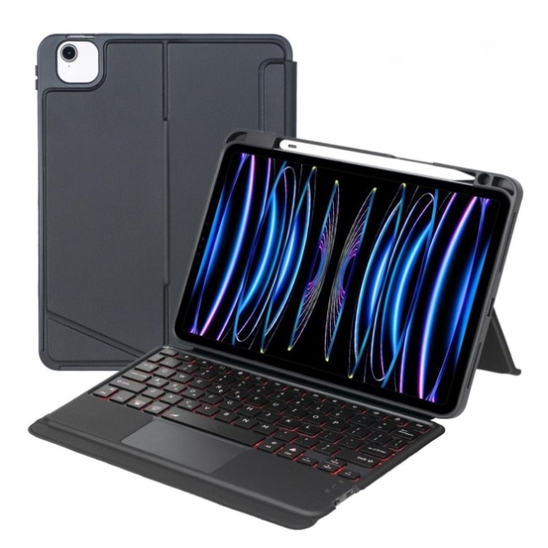Bluetooth Keyboard Leather Case For Ipad Air / Pro 11 – Touch Backlight Split Type PRL-2500IIXPI
