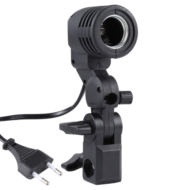 Studio Light Mount Stand With E27 Ac Socket And Umbrella Holder In Black PRL-2211-PLD-S