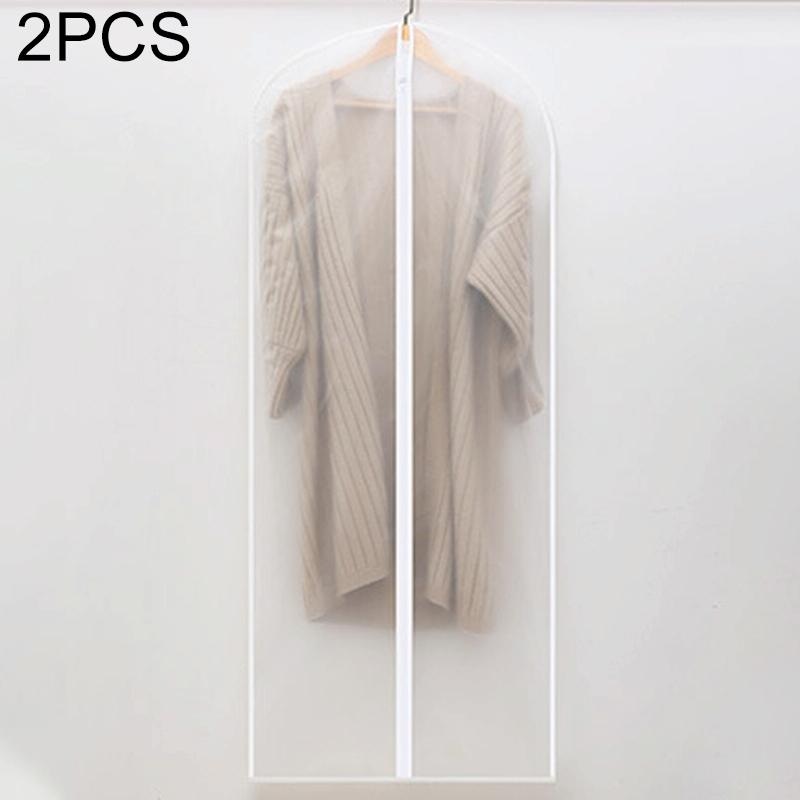 2 Transparent Hanging Garment Storage Bags With Zipper PRL-301140260DBT