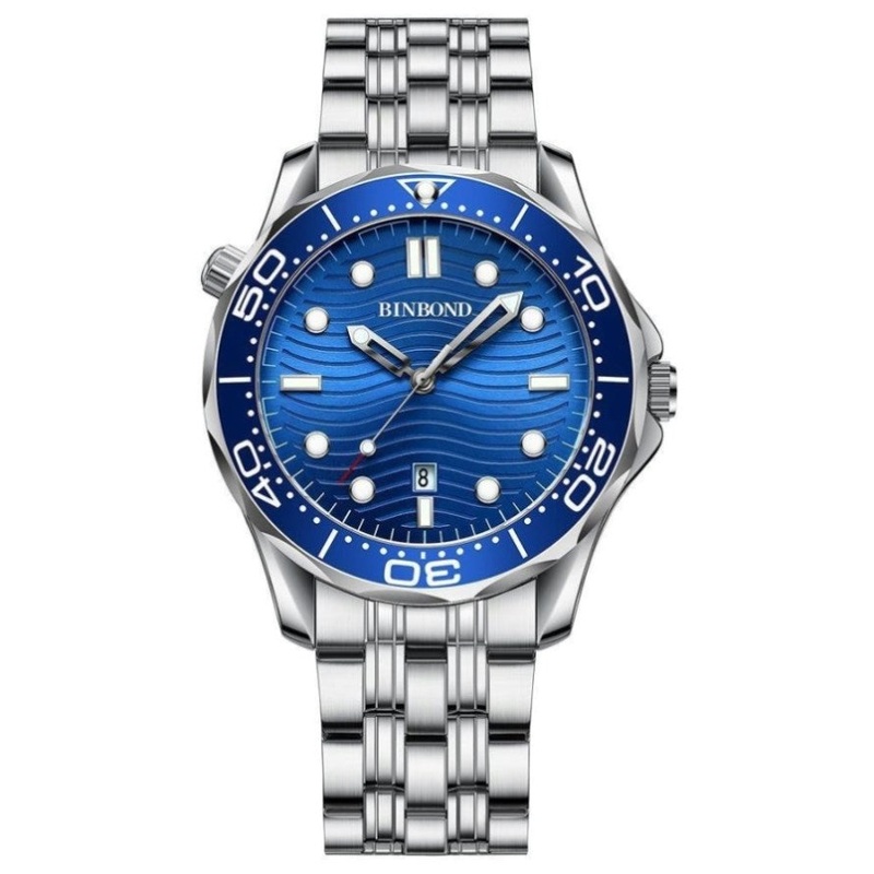 30M Waterproof Men Quartz Watch – Luminous Blue Steel Surface PRL-3028043060DBT