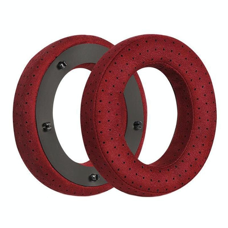 Breathable Leather Headset Cover For Focal Clear Mg Pro – Red Fiber 2 Pack PRL-3017323060DBT