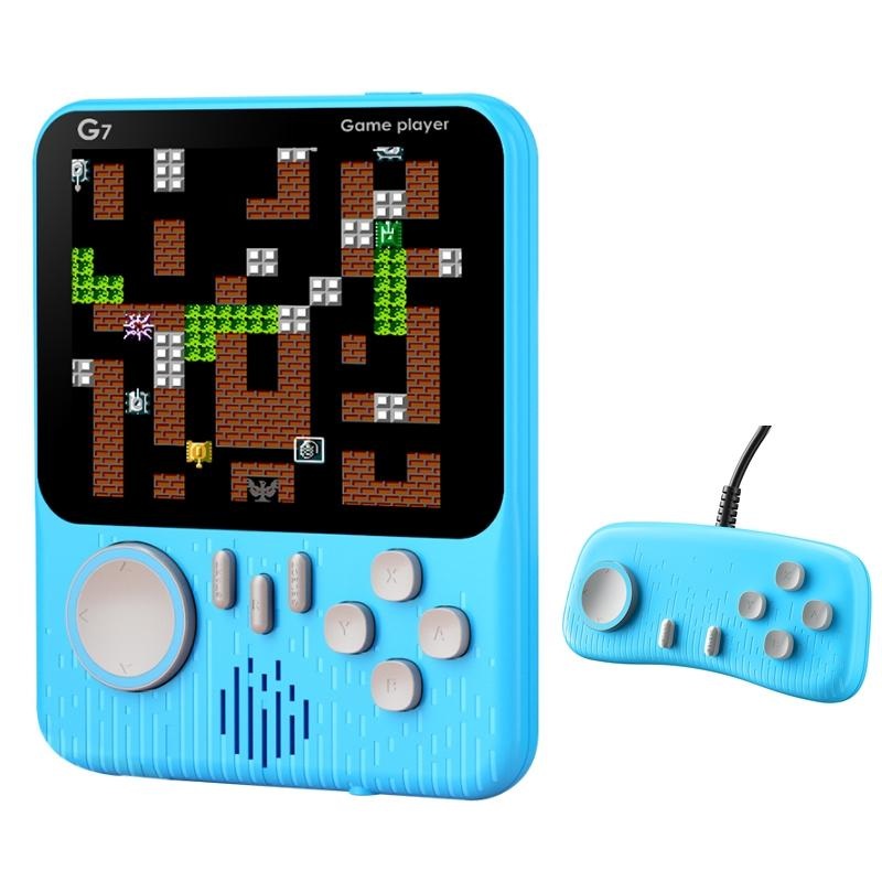 Ultra-Thin Handheld Game Console With 666 Built-In Games – Double Blue 3.5 Inch PRL-3011091060DBT