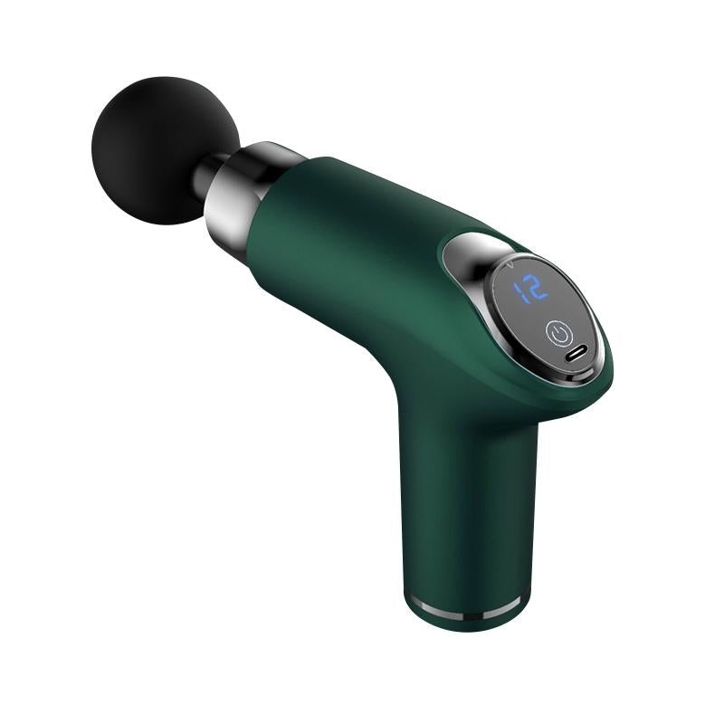 12-Speed Vibrating Mini Muscle Massager / Massage Gun – Green PRL-3068212060DBT
