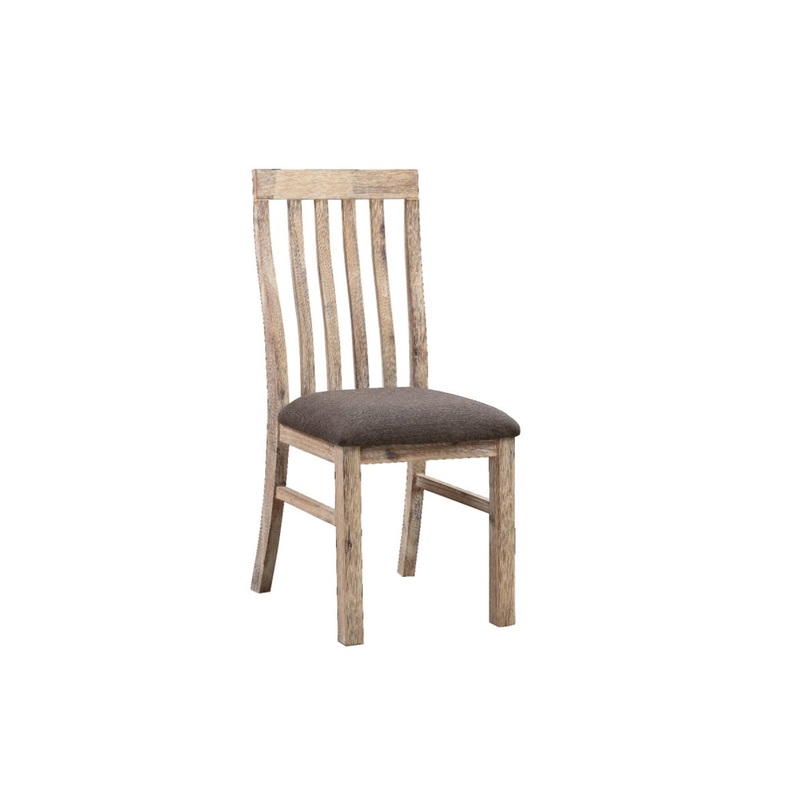 2x Wooden Frame Leatherette in Solid Acacia Wood & Veneer Dining Chairs in Oak Colour V43-DC-JAV-OAK