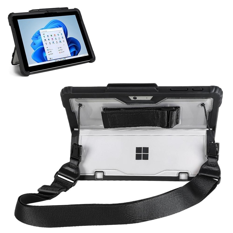 Acrylic Transparent Laptop Case With Hand Shoulder Strap For Microsoft Surface Go 1 / 2 / 3 PRL-304367200ADE