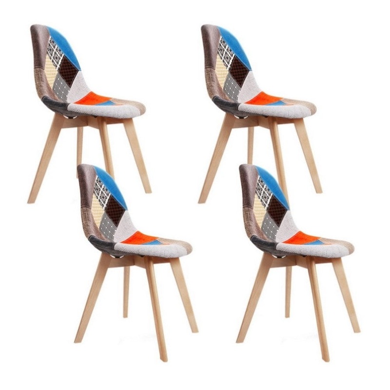 Artiss Dining Chairs Set of 4 Fabric Retro Replica DSW BA-BB-DSW-56FBX4