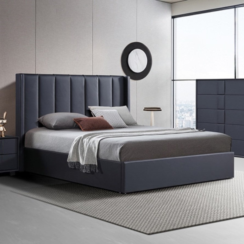 Prado Gas Lift Queen Bed Frame Non-woven Fabric MDF KD Slats V43-BED-PRD-Q
