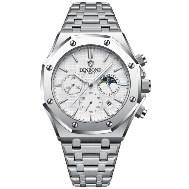 Waterproof Multifunctional Business Watch – Luminous Quartz PRL-3073233060DBT