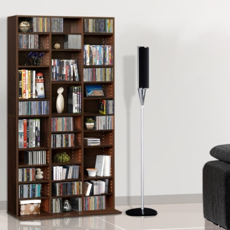 Artiss Bookshelf CD Storage Rack – BERT Walnut CD-SHELF-ES-AB