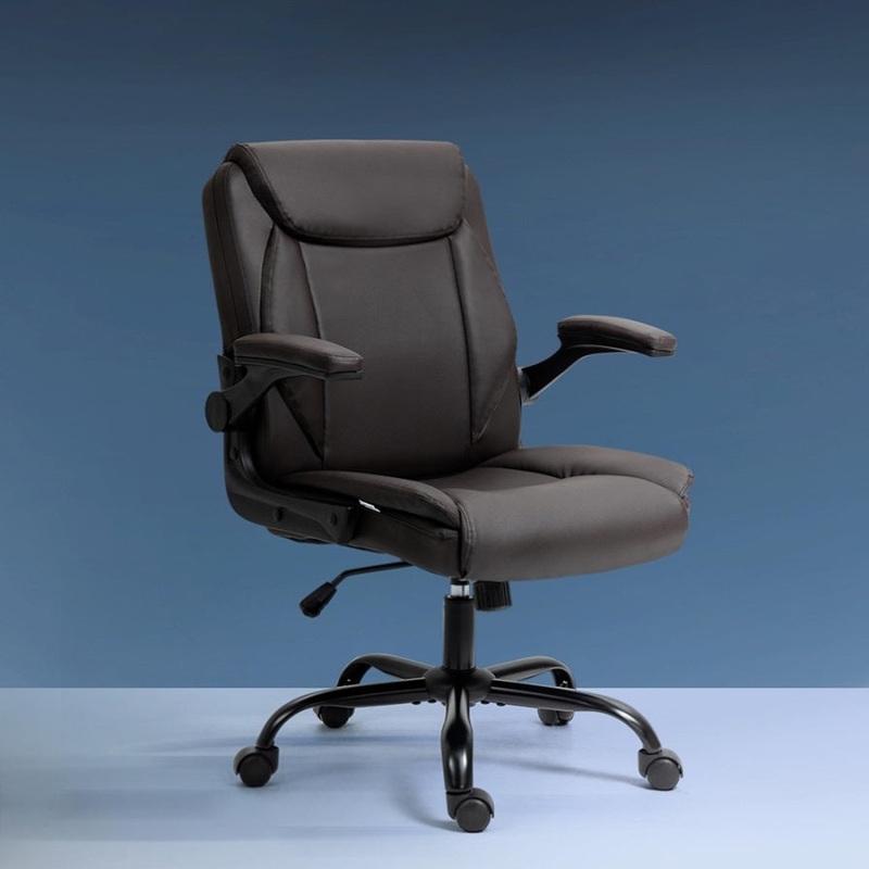 Artiss Executive Office Chair Mid Back Brwon OCHAIR-G-7023-BR