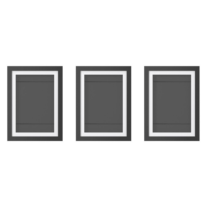 Artiss Photo Frame A4 3PCS Set PFS-A4-3P-BK
